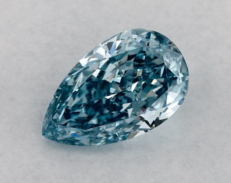 IGI 0.52 Carat Fancy Vivid Blue-VVS2 Pear Shaped Lab-Grown Diamond