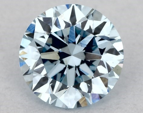 IGI 0.46 Carat Fancy Vivid Blue-VS1 Round Cut Lab-Grown Diamond
