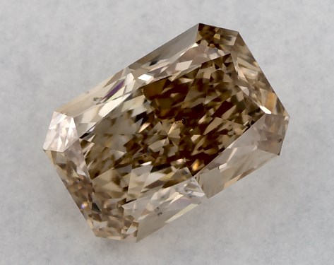 GIA 1.13 Carat Fancy Yellowish Brown-SI1 Radiant Cut Natural Diamond