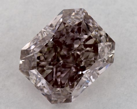 GIA 0.43 Carat Fancy Brown Pink-SI1 Radiant Cut Diamond