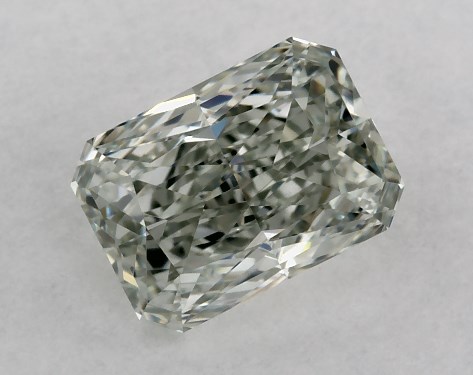 GIA 0.81 Carat Fancy Grayish Yellowish Green-IF Radiant Cut Diamond