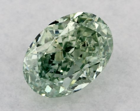 IGI 0.31 Carat Fancy Vivid Green-VS2 Oval Cut Lab-Grown Diamond
