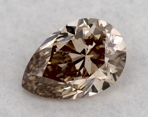 GIA 0.45 Carat Fancy Orange Brown-VS2 Pear Shaped Diamond