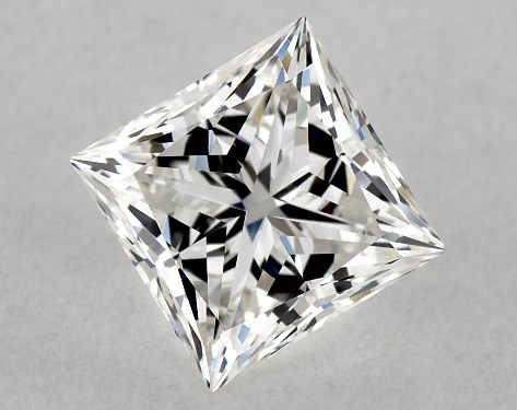 GIA 1.01 Carat H-VS1 Ideal Cut Princess Natural Diamond