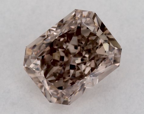 GIA 0.62 Carat Fancy Orange Brown-VS2 Radiant Cut Diamond