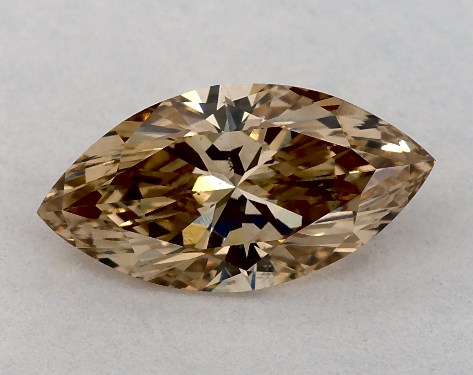 GIA 1.25 Carat Fancy Yellowish Brown-SI1 Marquise Cut Diamond