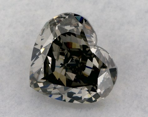 GIA 0.80 Carat Fancy Gray-SI2 Heart Shaped Diamond
