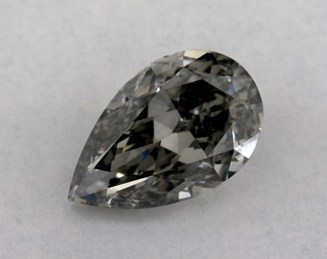 GIA 0.72 Carat Fancy Gray-SI2 Pear Shaped Diamond