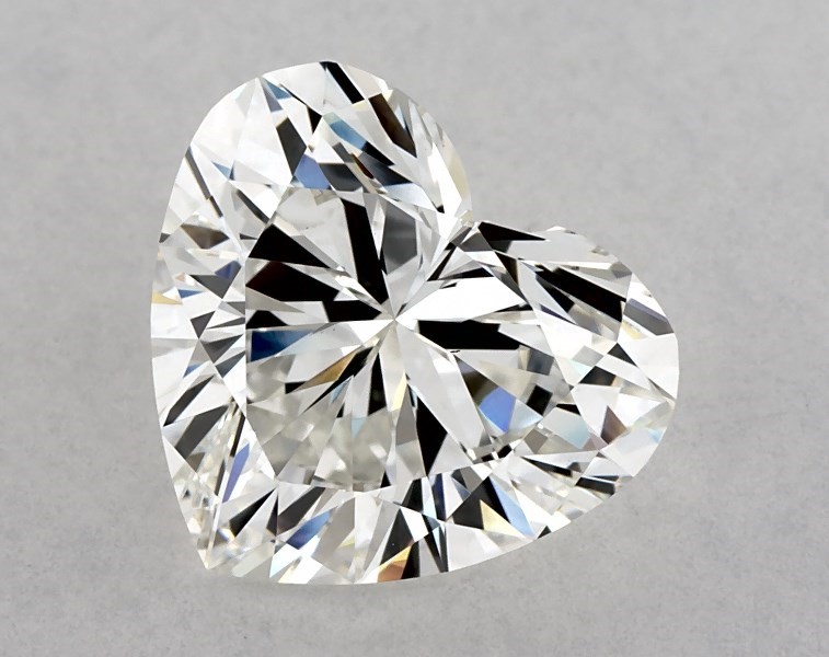 2.47 carat heart diamond, F VS1
