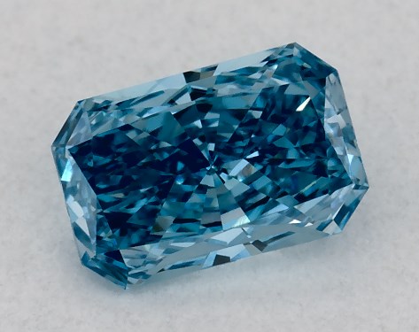 IGI 0.33 Carat Fancy Vivid Blue-VVS1 Radiant Cut Lab-Grown Diamond