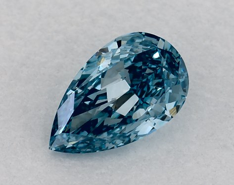 IGI 0.46 Carat Fancy Vivid Blue-VS1 Pear Shaped Lab-Grown Diamond