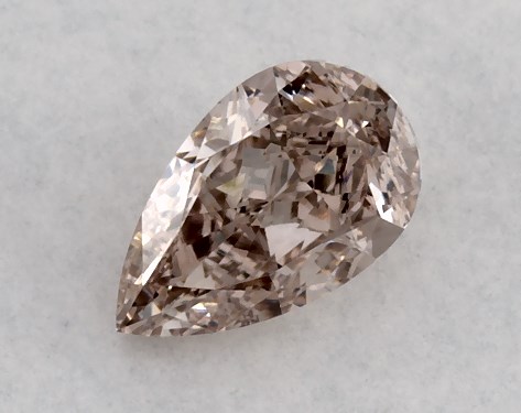 GIA 0.50 Carat Fancy Pink Brown-VS2 Pear Shaped Natural Diamond
