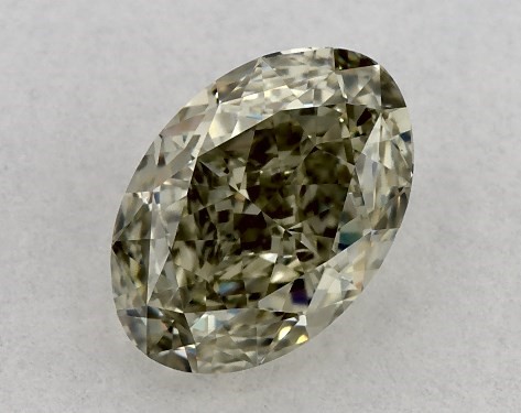 GIA 1.02 Carat Fancy Grayish Yellowish Green-VS2 Oval Cut Natural Diamond