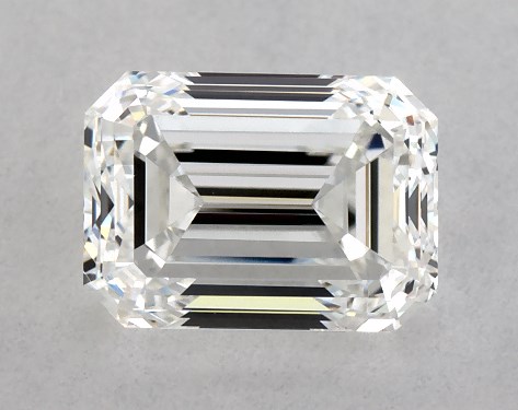 GIA 1.00 Carat F-VS2 Very Good Cut Emerald Diamond