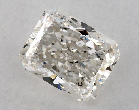 GIA 1.00 Carat H-SI1 Ideal Cut Radiant Natural Diamond