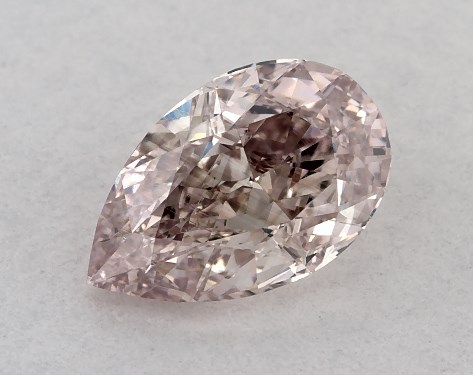 GIA 0.50 Carat Fancy Brownish Pink-SI1 Pear Shaped Diamond