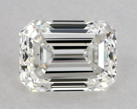 GIA 1.00 Carat H-VS2 Very Good Cut Emerald Diamond