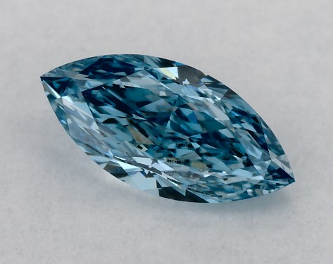 IGI 0.38 Carat Fancy Vivid Blue-VS1 Marquise Cut Lab-Grown Diamond