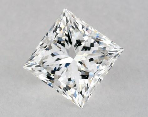 GIA 1.00 Carat G-VS2 Ideal Cut Princess Natural Diamond