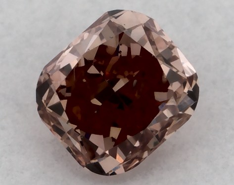 GIA 0.23 Carat Fancy Brown Pink-SI2 Cushion Cut Diamond