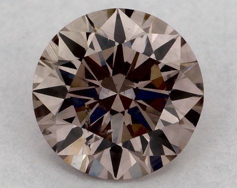 GIA 0.34 Carat Fancy Brown-SI2 Round Cut Diamond