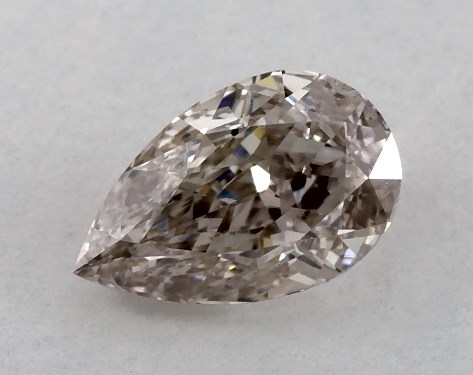 GIA 0.70 Carat Fancy Pinkish Brown-SI2 Pear Shaped Diamond