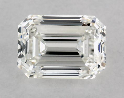 GIA 1.00 Carat H-VS1 Very Good Cut Emerald Diamond