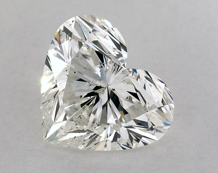 3.51 carat heart diamond, H SI2