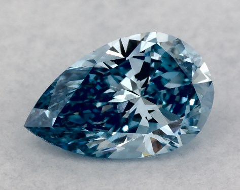 IGI 0.46 Carat Fancy Vivid Blue-VVS2 Pear Shaped Lab-Grown Diamond