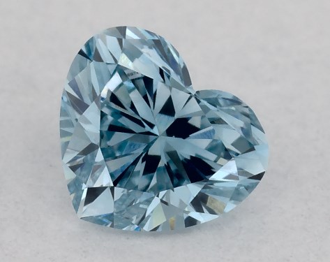 IGI 0.31 Carat Fancy Vivid Blue-VVS2 Heart Shaped Lab-Grown Diamond