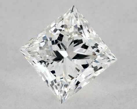 GIA 0.48 Carat H-SI2 Ideal Cut Princess Diamond