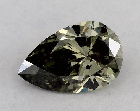 IGI 0.39 Carat Fancy Vivid Green-VS1 Pear Shaped Lab-Grown Diamond