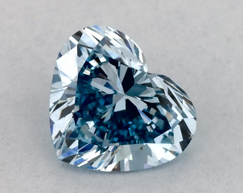 IGI 0.32 Carat Fancy Vivid Blue-VVS2 Heart Shaped Lab-Grown Diamond