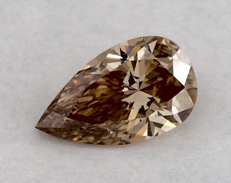 IGI 0.31 Carat Fancy Brown-VS2 Pear Shaped Lab-Grown Diamond