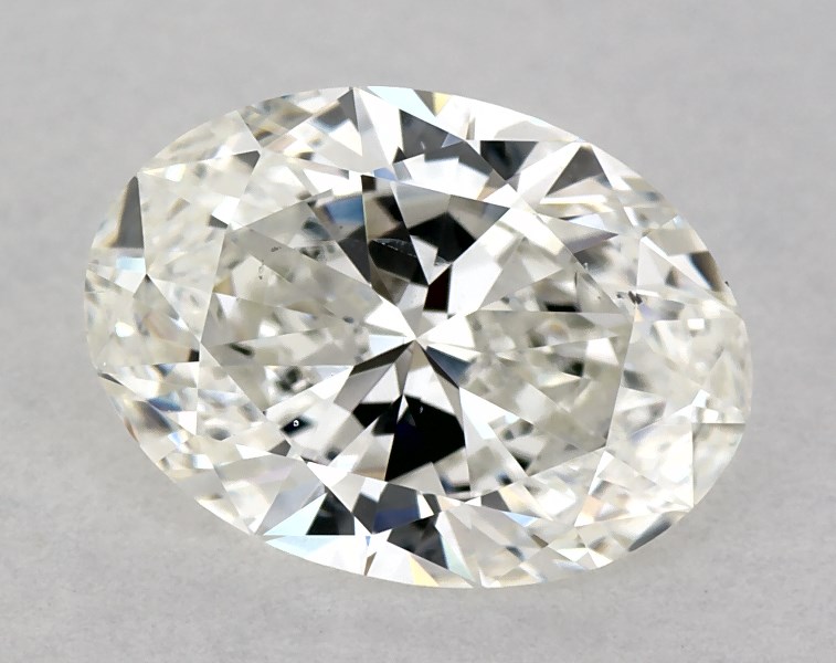 GIA 1.00 Carat H-SI1 Ideal Cut Oval Natural Diamond