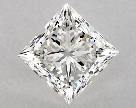 GIA 1.00 Carat H-VS2 Ideal Cut Princess Diamond