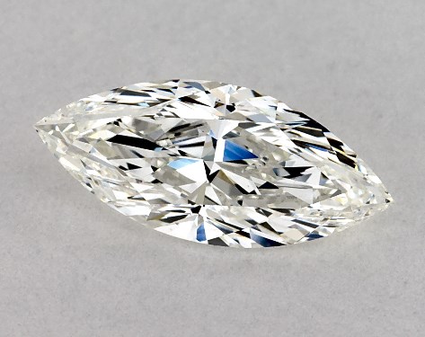 GIA 1.00 Carat H-VS1 Very Good Cut Marquise Natural Diamond