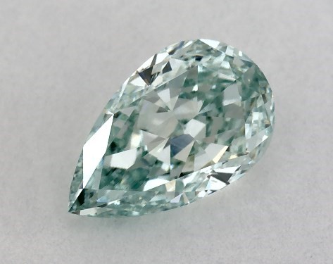 IGI 0.50 Carat Fancy Intense Green-VS2 Pear Shaped Lab-Grown Diamond