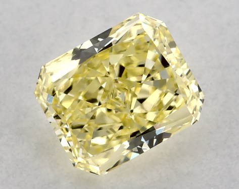 GIA 0.30 Carat Fancy Yellow-VS1 Radiant Cut Diamond