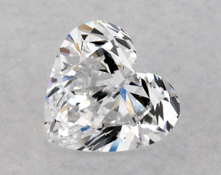 0.56 carat heart diamond, D VS1