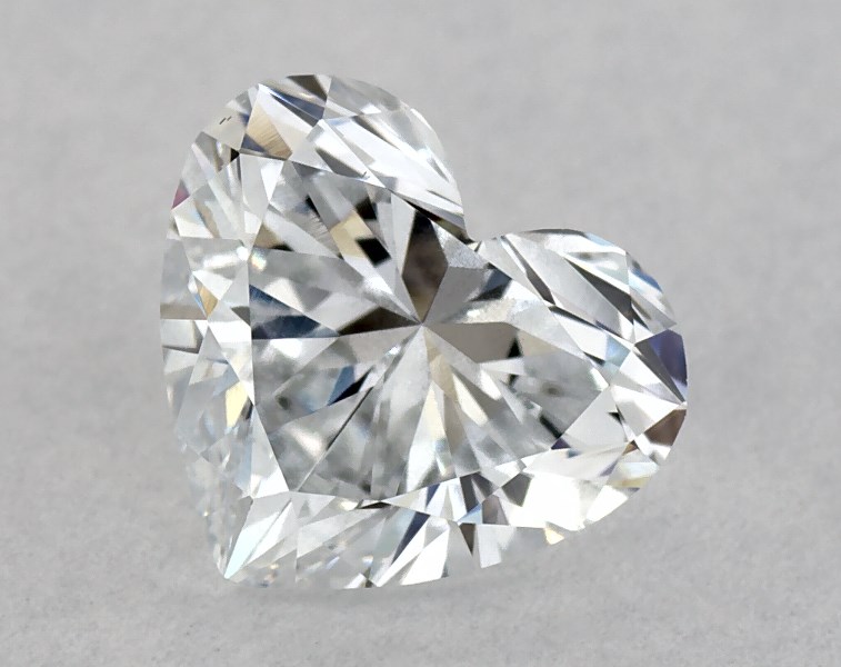 0.63 carat heart diamond, E VS2