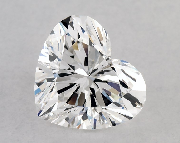 1.37 carat heart diamond, E VS1