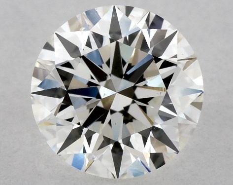 GIA 0.76 Carat H-SI1 Excellent Cut Round Diamond