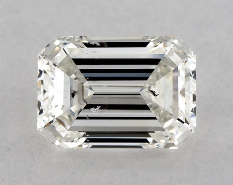 1.25 carat emerald diamond, H SI2
