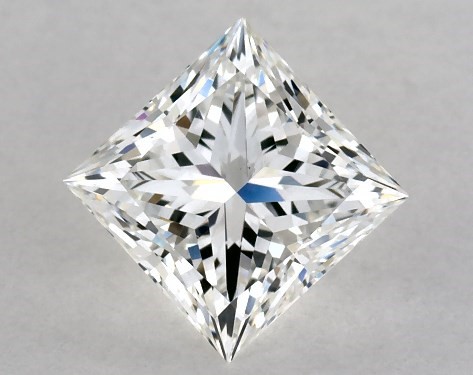 GIA 1.00 Carat H-VS2 Ideal Cut Princess Diamond