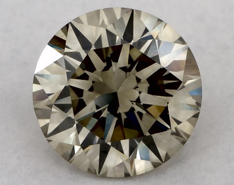 GIA 0.60 Carat Fancy Yellow Brown-SI2 Round Cut Diamond