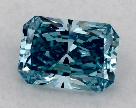 IGI 0.58 Carat Fancy Vivid Blue-VS1 Radiant Cut Lab-Grown Diamond