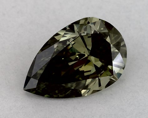 IGI 0.43 Carat Fancy Vivid Green-VS2 Pear Shaped Lab-Grown Diamond