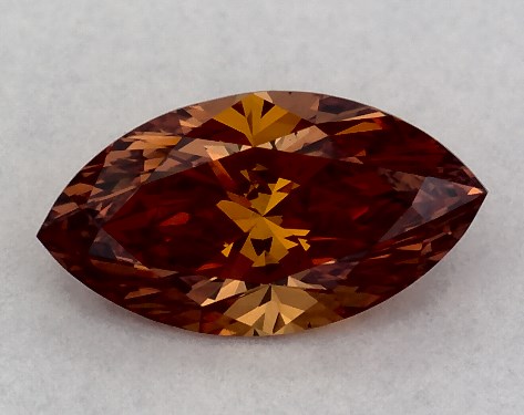 IGI 0.41 Carat Fancy Vivid Orange-VS1 Marquise Cut Lab-Grown Diamond