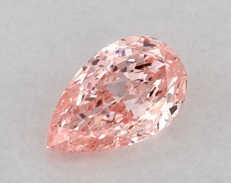IGI 0.39 Carat Fancy Vivid Pink-VS1 Pear Shaped Lab-Grown Diamond